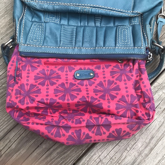 Funky patchwork FOSSIL with key FOB - Picture 4 of 5